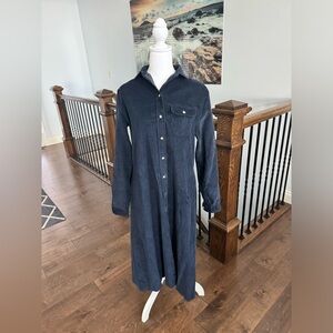 L. L. Bean Blue Navy Midi Dress Size M